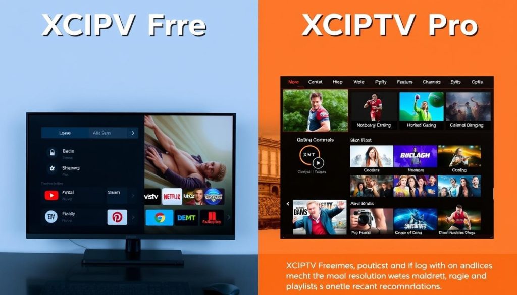 Comparaison entre XCIPTV Gratuit et XCIPTV Pro